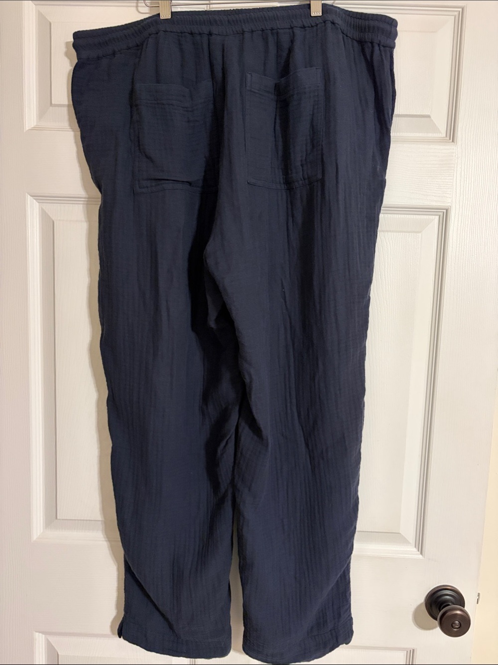 J. Jill Navy Straight-Leg Drawstring Pants - Navy - Size XL Tall - Picture 3 of 8